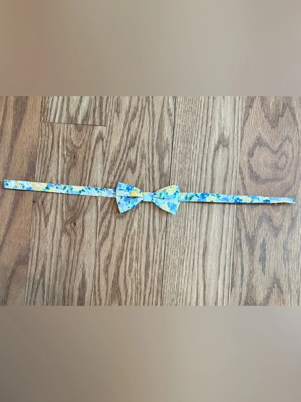 Janie and Jack Yellow, Blue & Green Floral Kids Bow Tie